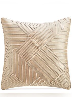 Hotel Collection Glint Pleated Decorative Pillow in Gold